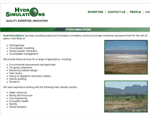 Tablet Screenshot of hydrosimulations.com